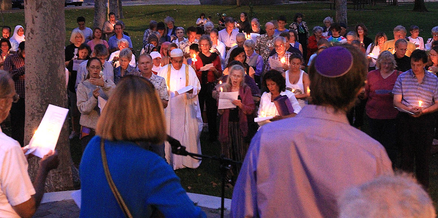 Participants singing 