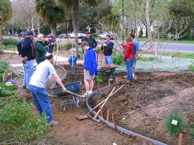 Veg Garden Rotary Path Workday Pic 1
