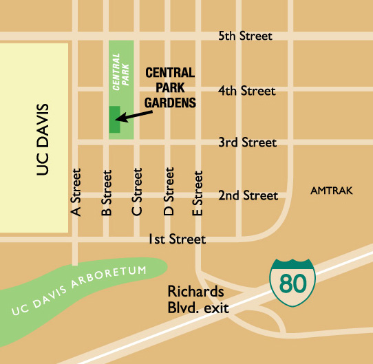 Map of Downtown with gardens