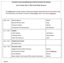 May 17 ONDNA Board Meeting Agenda