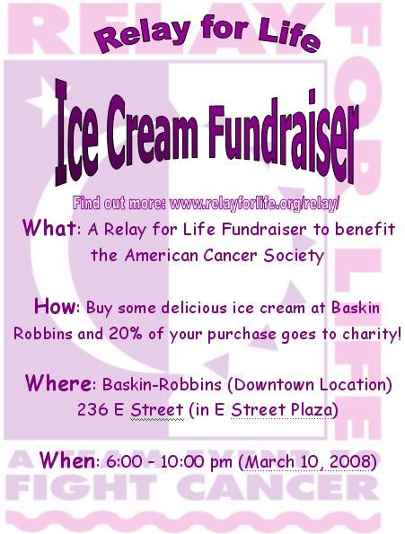 Red Cross Relay for Life Baskin Robbins Fundraiser