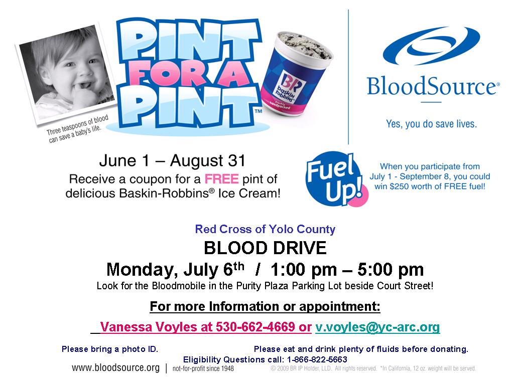 Upcoming Blood Drive: July 6th & Annual Meeting June 18th